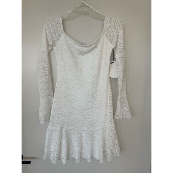 IRIS Lace Overlay Long Sleeve Mini Dress – Size M (Juniors Fit) - Picture 2 of 7